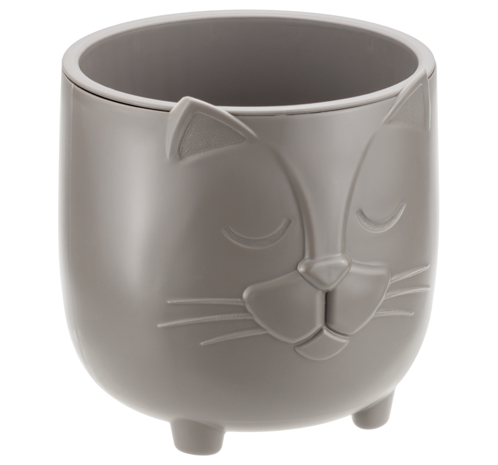 Кашпо БАСЯ 0,65л D115мм французcкий серый со вставкой (уп.6)