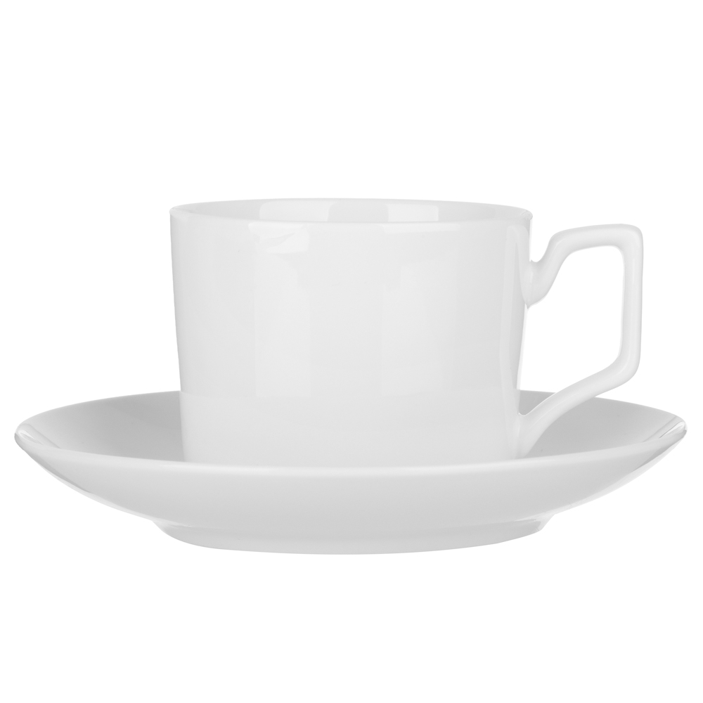 Набор чайный 2пр 240мл Белый фарфор, подарочная упаковка