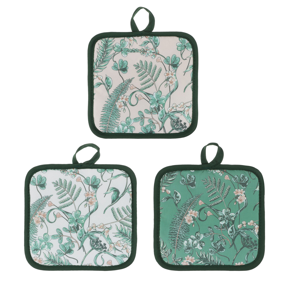 Прихватка Мосс цветы 17х17см 100% полиэстер, 3 дизайна