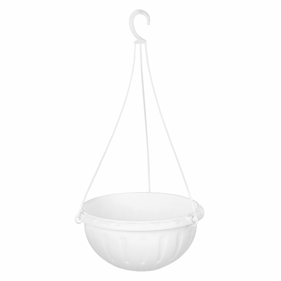 Горшок подвесной Джулия 8л d325 белый с подвесом (уп.15)