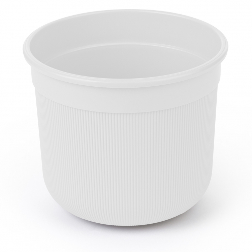 Горшок Сканди 10л с дренажной вставкой, белый (уп.8)