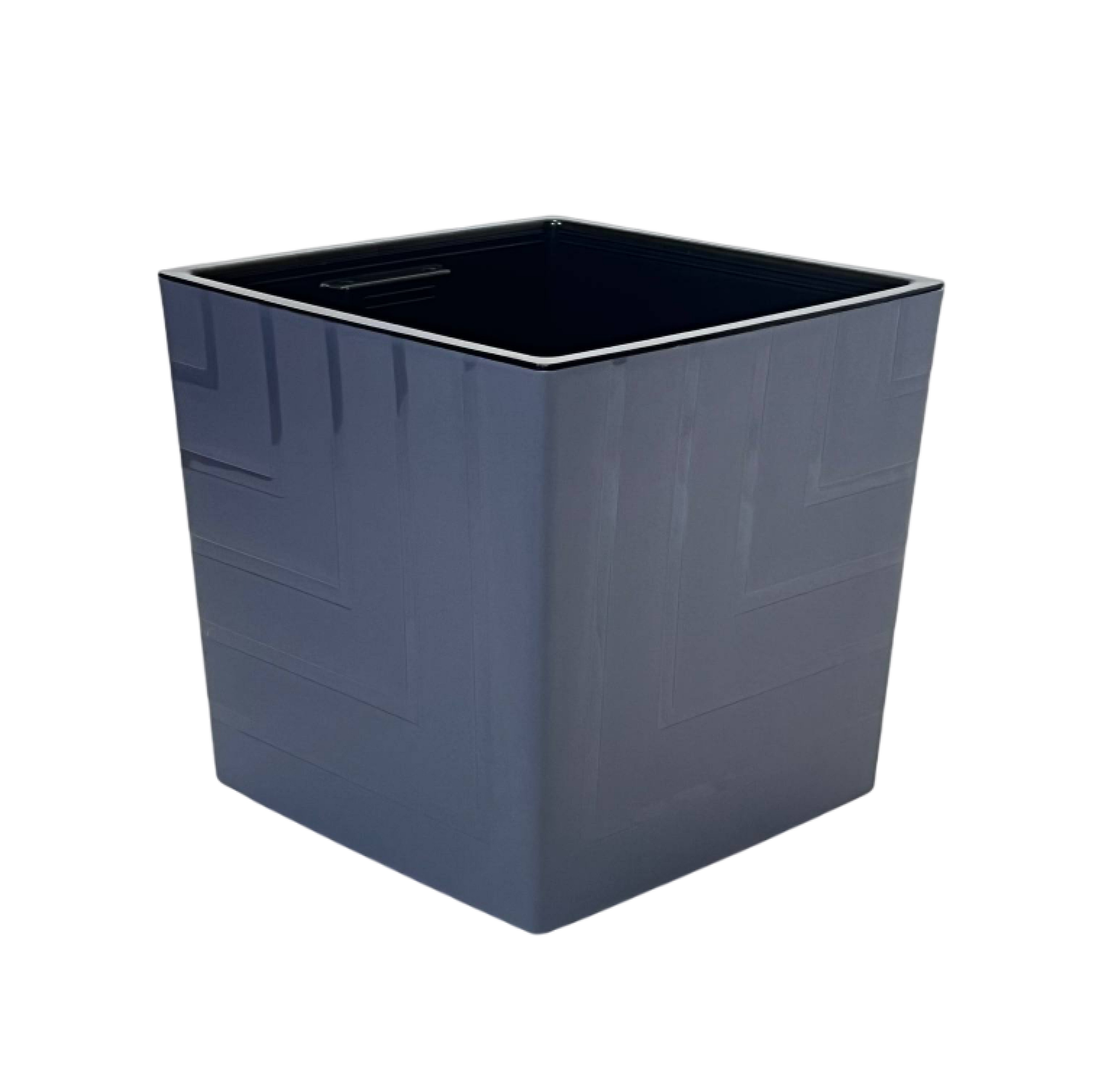 Горшок КВАДРО 23,4л d30 h30 АНТРАЦИТ с вкладкой (уп.2)