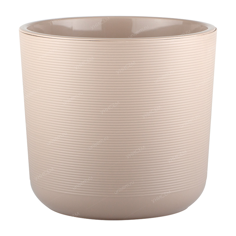 Горшок Лион 2л d14,7 h13 фраппе с вкладкой (уп.10)