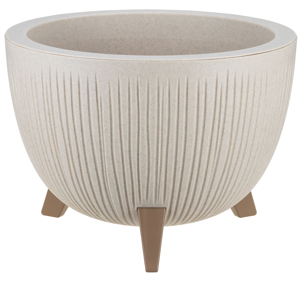 Кашпо ПЕТАЛИС 12л d350мм бежевый мрамор (уп.3)