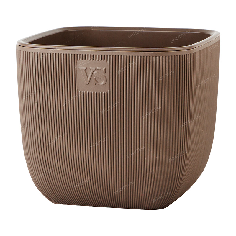 Горшок Фабио VipSet 4,7л шоколад с дренажной системой (уп.8)