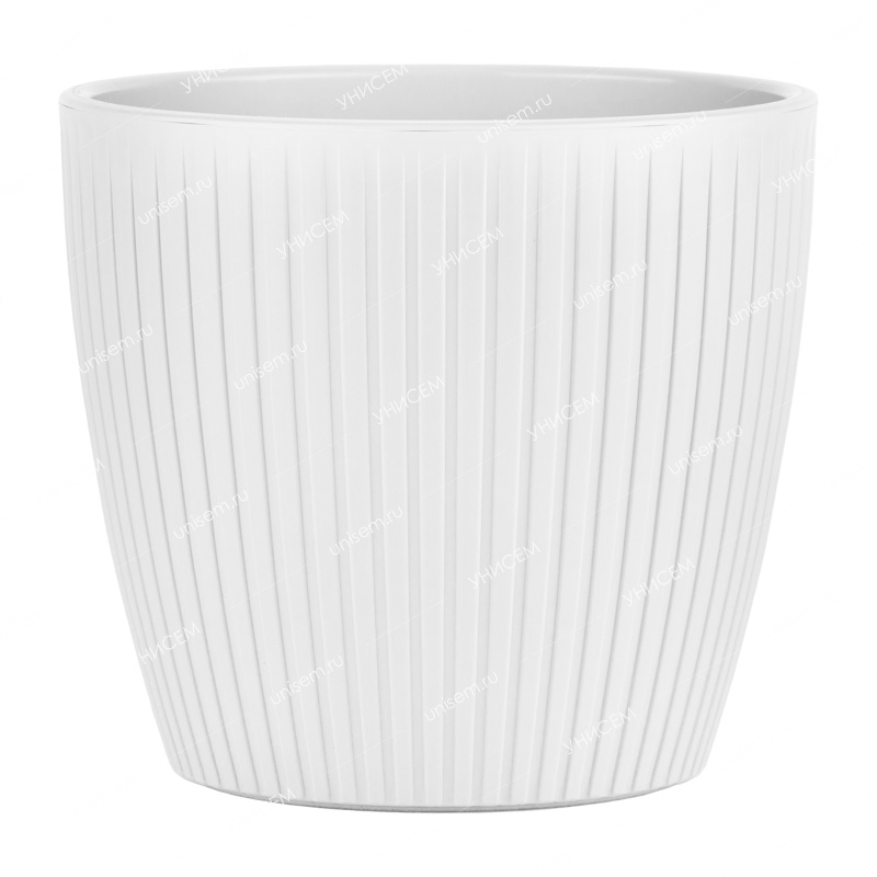 Горшок Эви VipSet 0,6л белый с дренажной системой (уп.36)