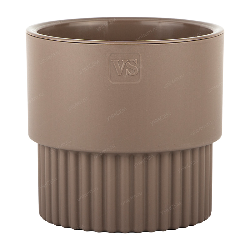 Горшок Бостон цилиндр VipSet 4,5л d19,3 шоколад с дренажной системой (уп.6)
