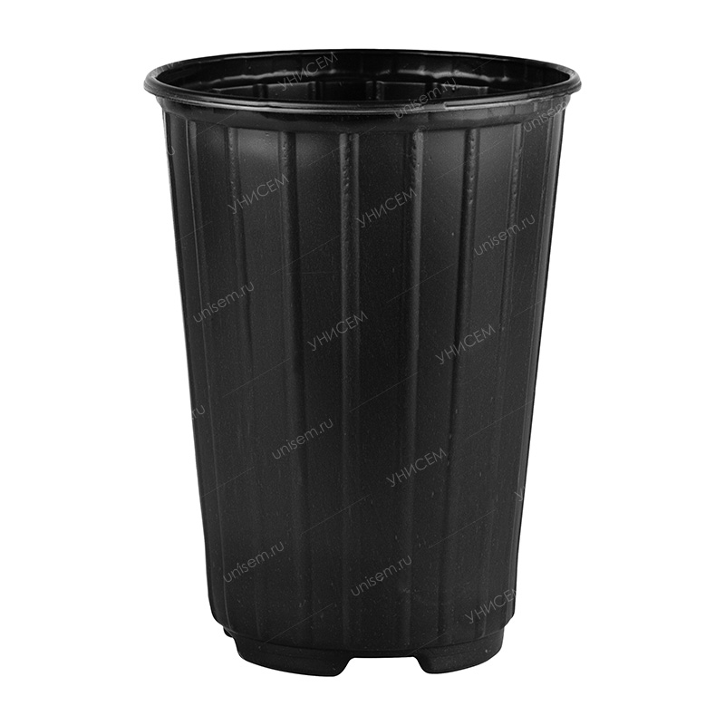 Горшок Бутон Глянец белый 0,6л 10см с поддоном (уп.10)