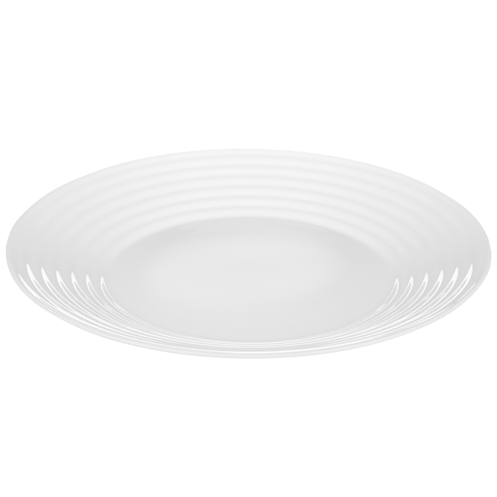 Тарелка обеденная Бароло 24см белая опаловое стекло КРАТНО 6, цена за 1шт (уп.36)