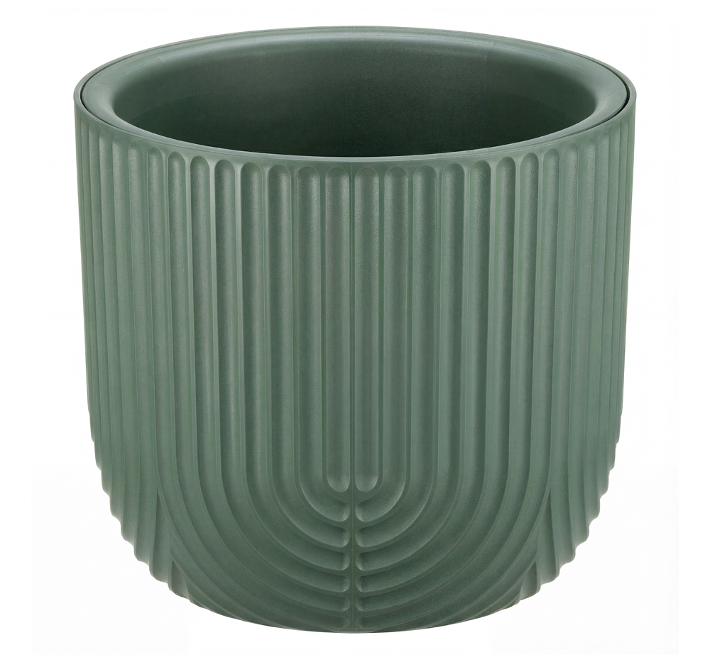 Кашпо РАМОНА 1,9л D180мм нефритовый со вставкой (уп.15)