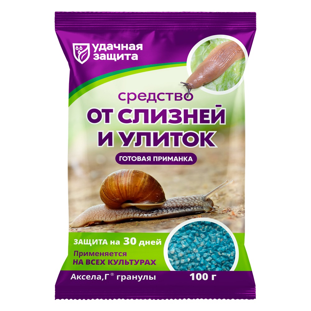 Средство от слизней и улиток Удачная защита 100 г (30 шт)