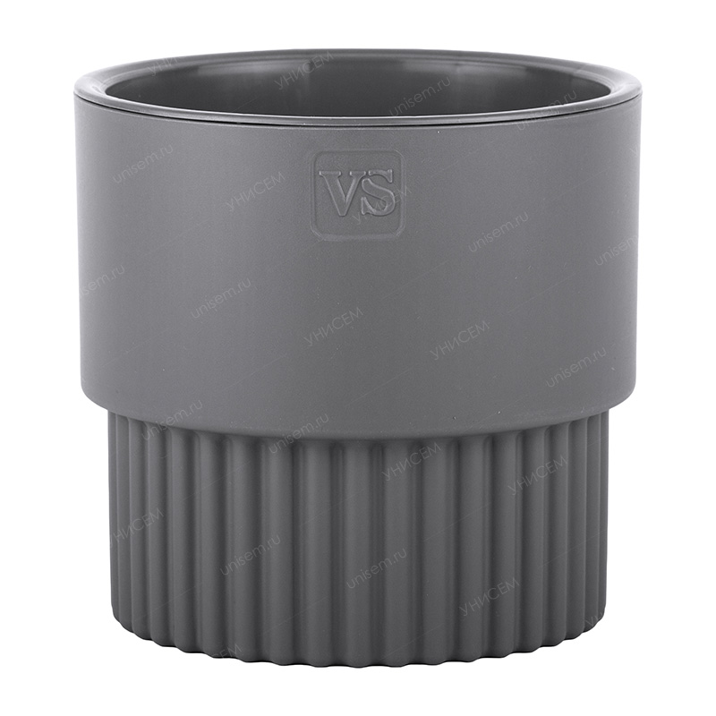 Горшок Бостон цилиндр VipSet 1,6л d13,7 антрацит с дренажной системой (уп.10)