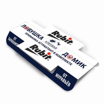 Ловушка клеевая Домик Рубит от тараканов и муравьев (120/600 шт)