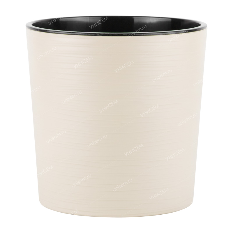 Горшок Вега 3,25л d17 h17 ваниль с вкладкой (уп.9)