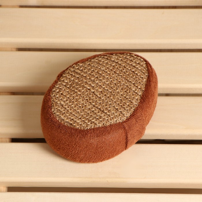 Мочалка для тела 10*15*5см из крапивы, овальная