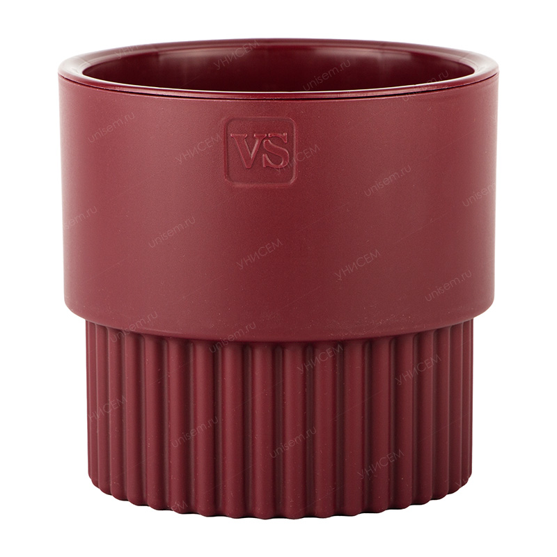 Горшок Бостон цилиндр VipSet 4,5л d19,3 бордо с дренажной системой (уп.6)