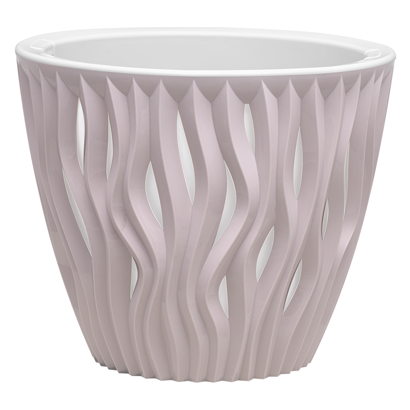 Кашпо Вдохновение 7,5л Бежево-розовый со вставкой (уп.6)