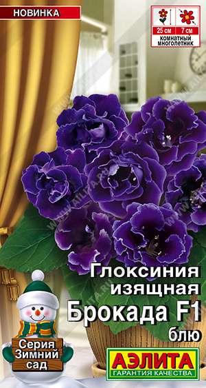 Глоксиния Брокада блю 5шт