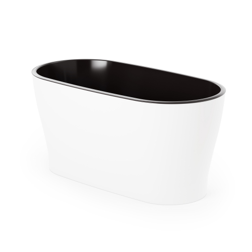 Горшок Лея 4л 300х145х140мм овальный белый со вставкой (уп.6)