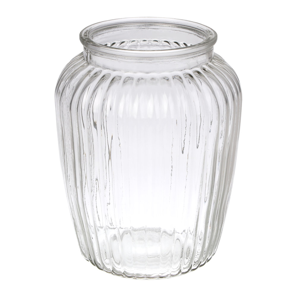 Ваза для цветов 14х18,5см стекло, прозрачная