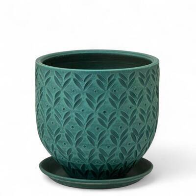 Горшок Бутон Ажур эвкалипт 4л d20см с поддоном, гончарка