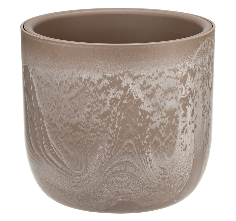 Кашпо МИКРИТ 3,7л D220мм бежевый слайн со вставкой (уп.8)