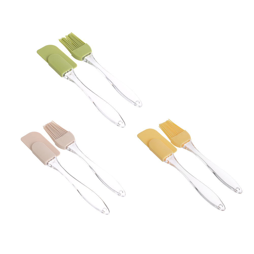 Набор для выпечки 2пр: кисточка 16см, лопатка 18см, силикон