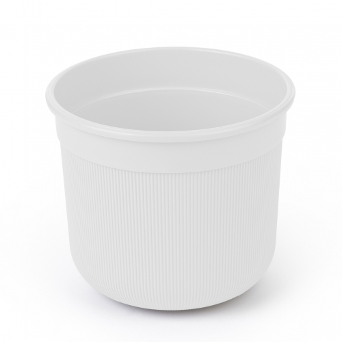 Горшок Сканди 5л с дренажной вставкой, белый (уп.12)