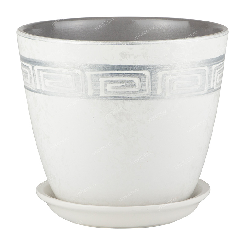 Горшок BARCELONA 9,6л D270мм белый (уп.12)