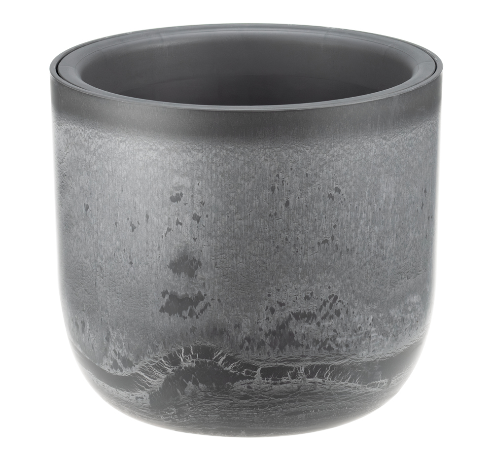 Кашпо МИКРИТ 1,9л D180мм серый слайн со вставкой (уп.15)