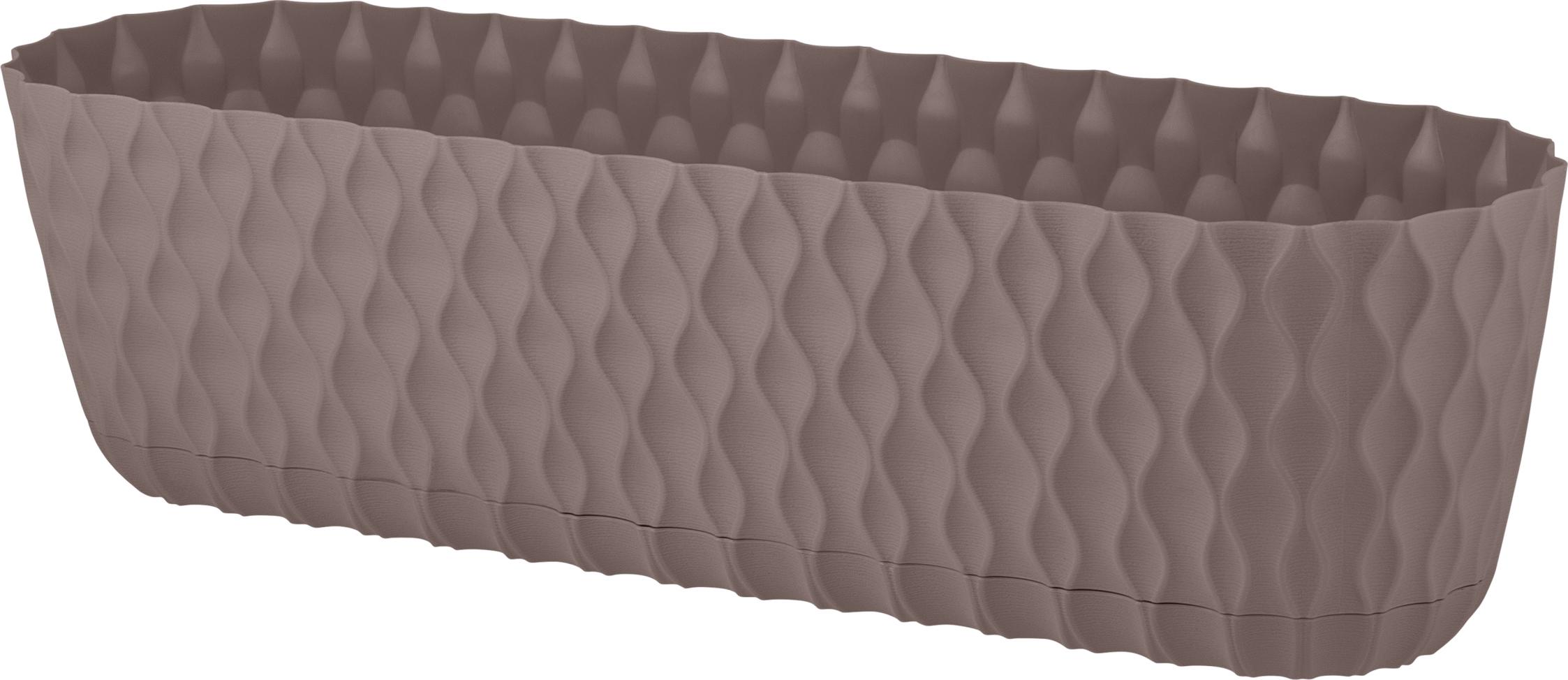 Балконный ящик Волна 500х145х135см с фиксируемым поддоном, французский платан (уп.8)