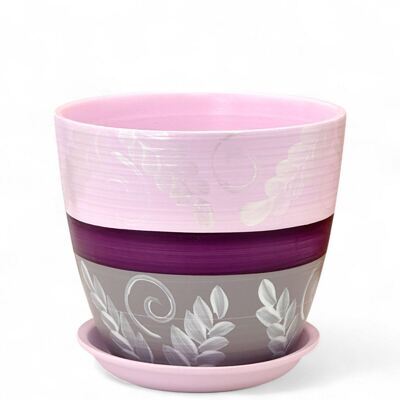 Горшок Бутон Ивуар 1,7л 15см с поддоном (уп.6)