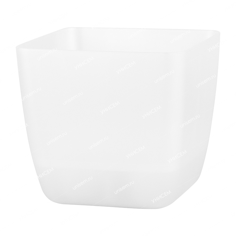 Горшок Vienna Orchid 1,5л квадратный, белый жемчуг с дренажной вставкой (уп.10)