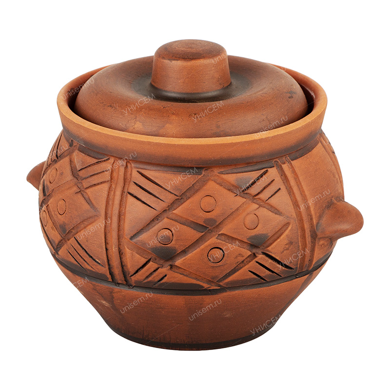 Горшочек Кунгурский 0,65л молочение с ручками