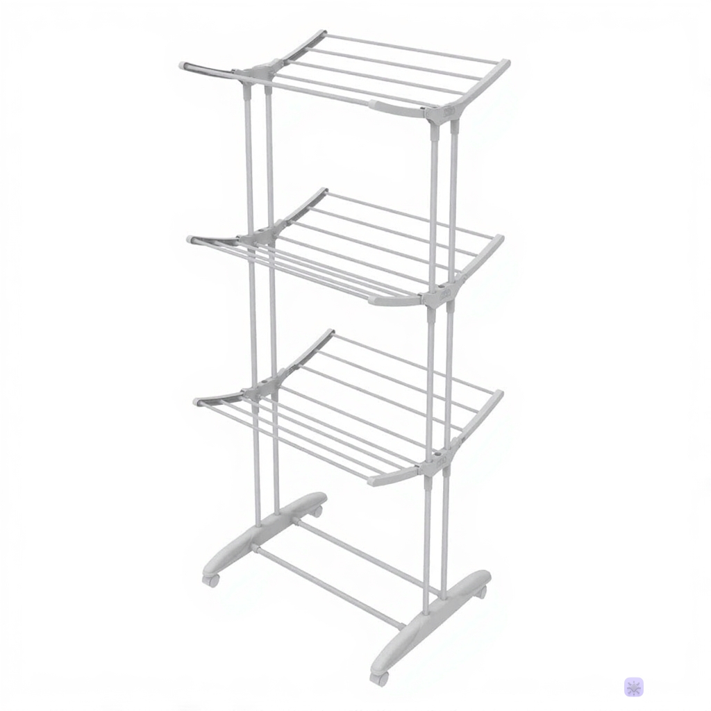 Сушилка для белья напольная №20 складная вертикальная Матовый Серый 125*63*173,5 (уп.1)