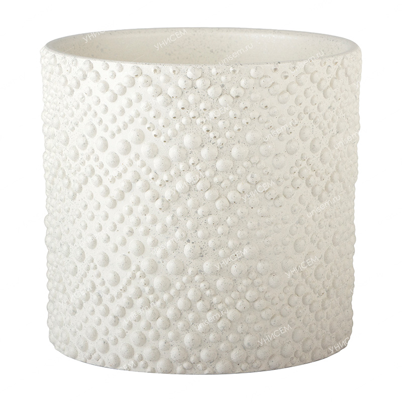 Горшок Цилиндр Бисер 1,82л d15 белый без поддона (уп.10)