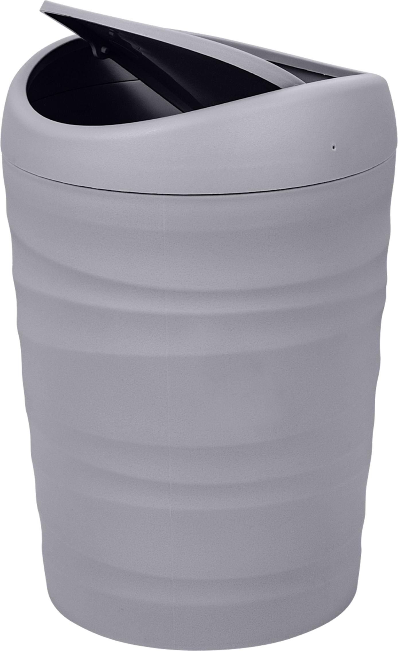 Контейнер для мусора настольный Волна 1,2л серый топаз (уп.9)