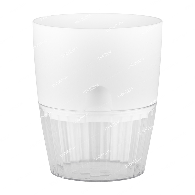 Горшок Аквадуэт 1,5л D13 белый с фитильным поливом (уп.8)