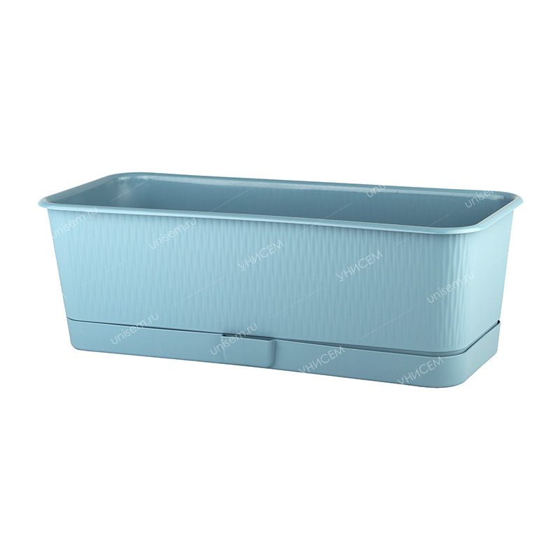 Балконный ящик Прованс 6л 400x170x130 ментоловый с поддоном (уп.10)