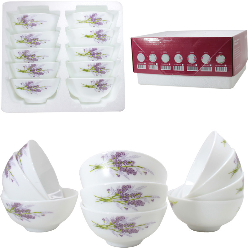 Набор салатников стеклокерамика 10пр Букет лаванды (уп.12)