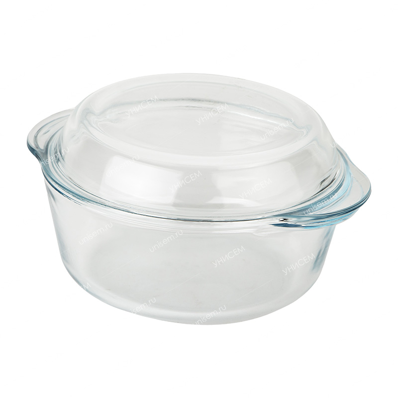 Форма для запекания 1,45л 223*195*85мм с крышкой, упрочн. жаропрочное стекло