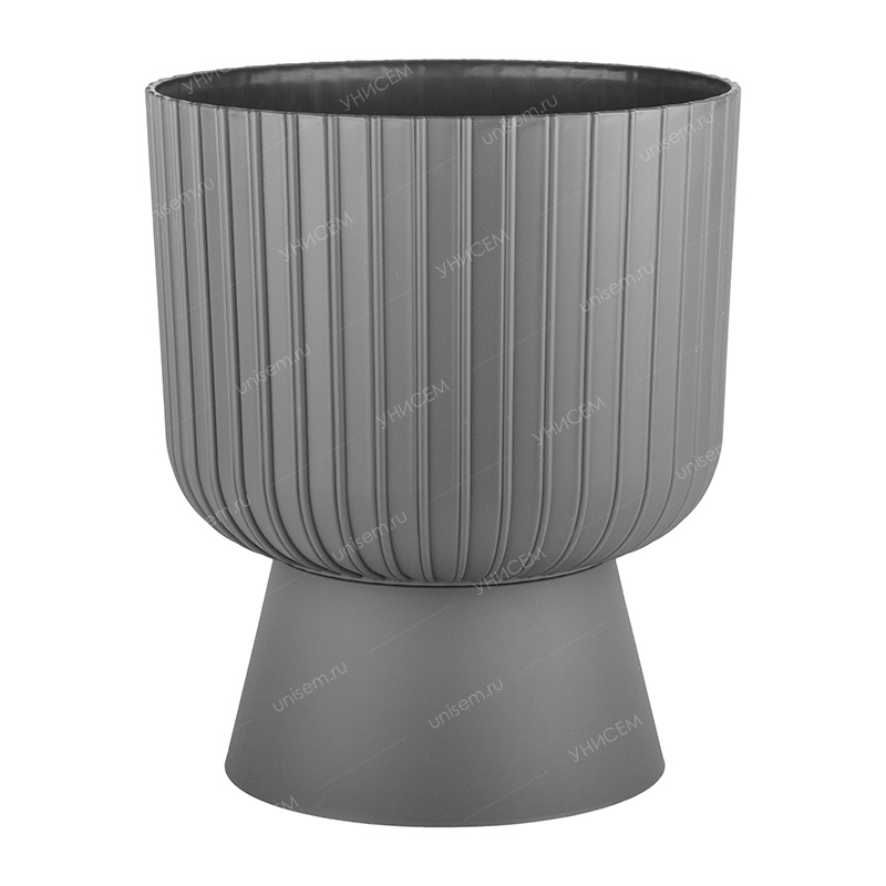 Горшок Бекер 8,6л D25 антрацит с поддоном (уп.3)