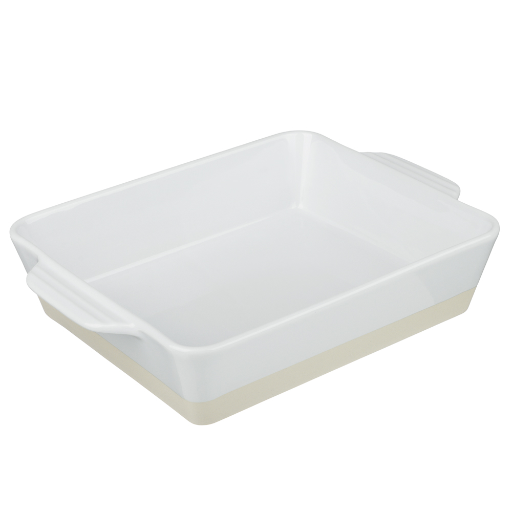 Форма для запекания 33х23,5х7см прямоугольная, белый, керамика