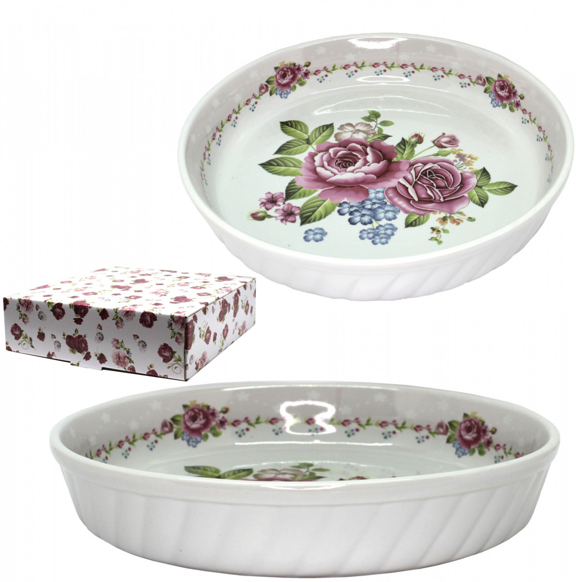 Блюдо для выпечки (бэлишница) круглое d33 Нежность (уп.8)