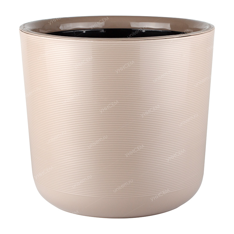 Горшок ЛИОН 16,6л d30 h30 Фраппе с вкладкой (уп.1)