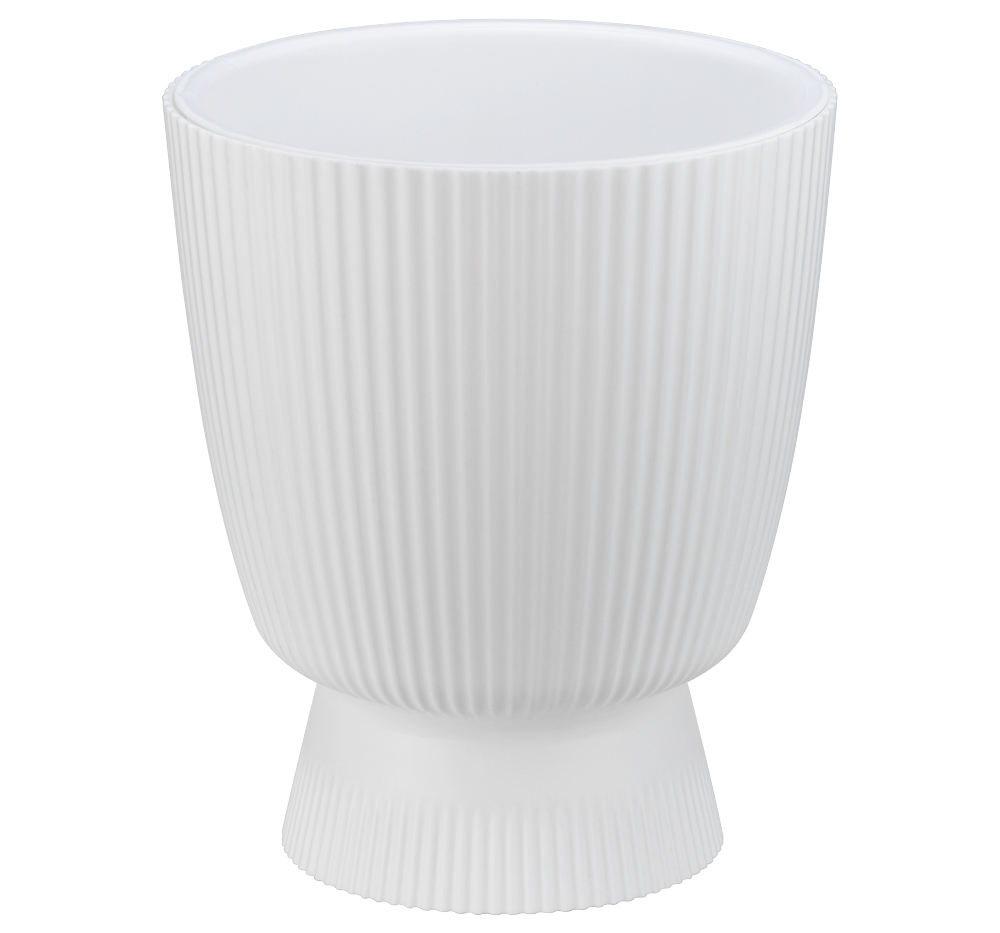 Кашпо ВЕЛЬВЕТ 3,7л D220мм Белый со вставкой (уп.8)