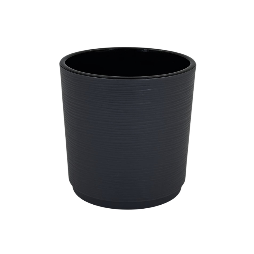 Горшок Вега 3,25л d17 h17 антрацит с вкладкой (уп.9)