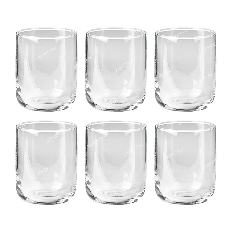 Набор из 6-и стаканов АЙКОНИК 270мл силикатное стекло (уп.4)