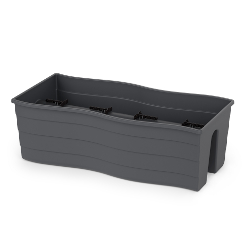 Кашпо на перила 20л 585х280х200 графитовый (уп.5)