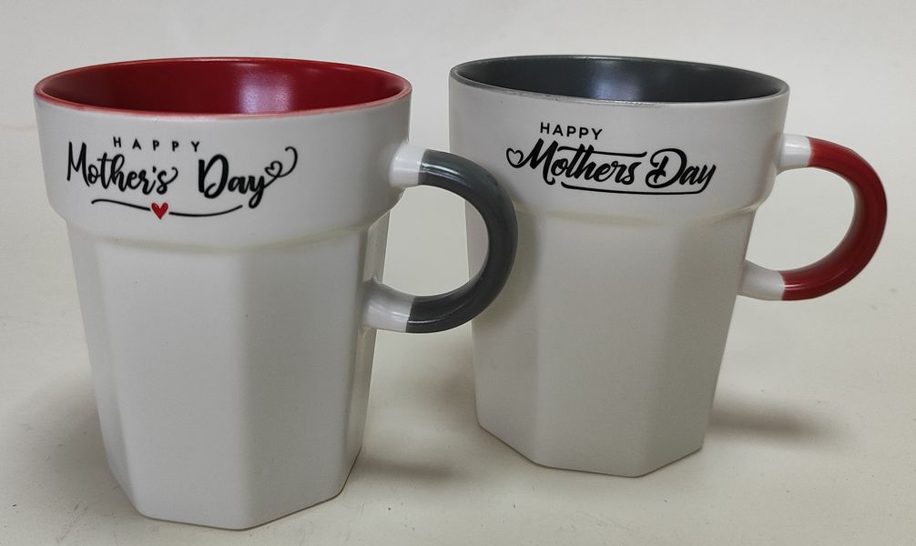 Кружка 380мл Цилиндр Мамино сердечко MIX (уп.12/48)